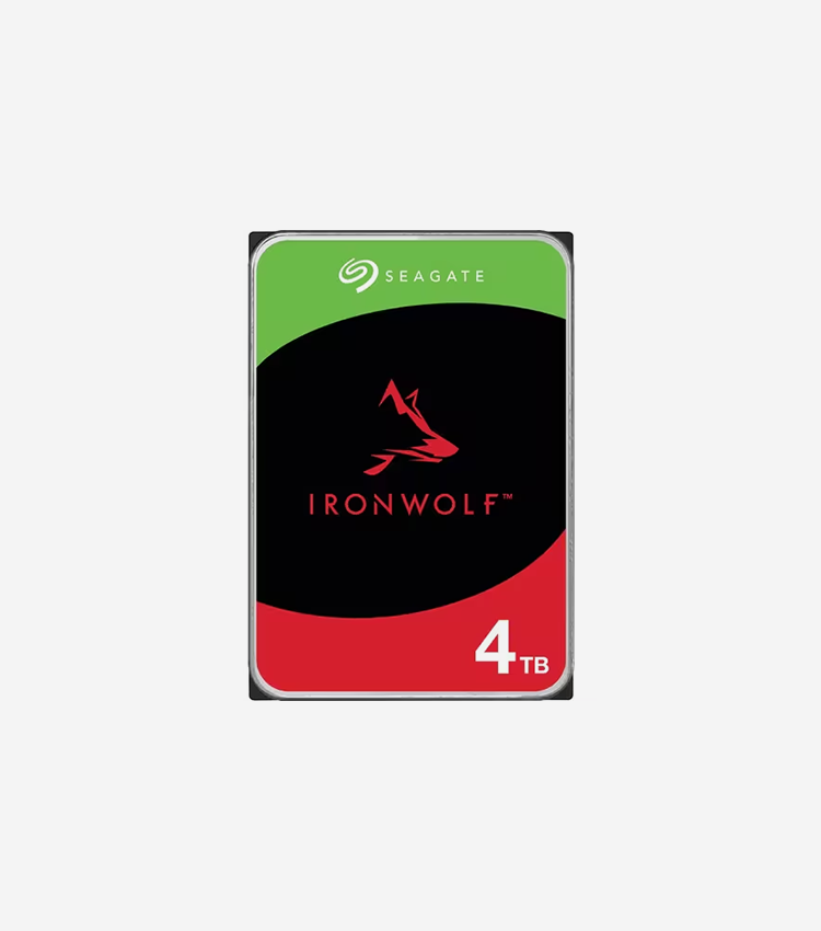 Seagate IronWolf ST4000VN006 4 TB Hard Drive - 3.5" Internal - SATA (SATA/600) - Conventional Magnetic Recording (CMR) Method - Desktop PC, Workstation, Server Device Supported - 5400rpm - 3 Year Warranty