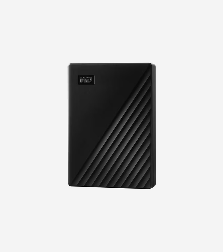 WD My Passport WDBPKJ0050BBK-WESN 5 TB Portable Hard Drive - External - Black - USB 3.0 - 256-bit Encryption Standard - 3 Year Warranty - Retail