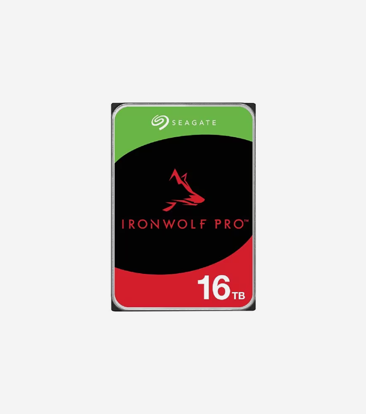 Seagate IronWolf Pro ST16000NT001 16 TB Hard Drive - 3.5" Internal - SATA (SATA/600) - Conventional Magnetic Recording (CMR) Method - Server, Workstation, Storage System Device Supported - 7200rpm - 512e Format