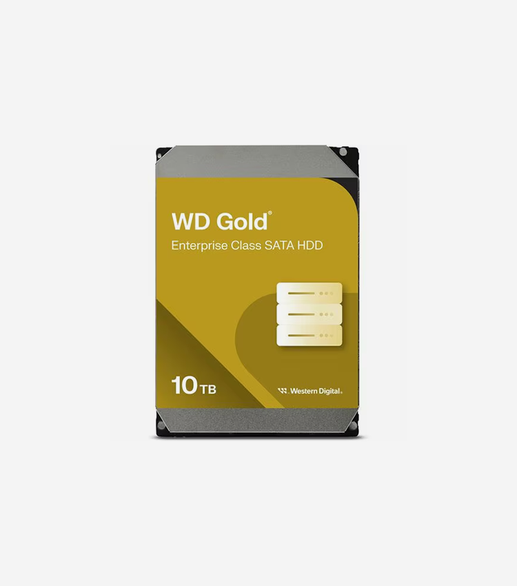 Western Digital Gold WD102KRYZ 10 TB Hard Drive - 3.5" Internal - SATA (SATA/600) - Server, Storage System Device Supported - 7200rpm - 512e Format - 5 Year Warranty