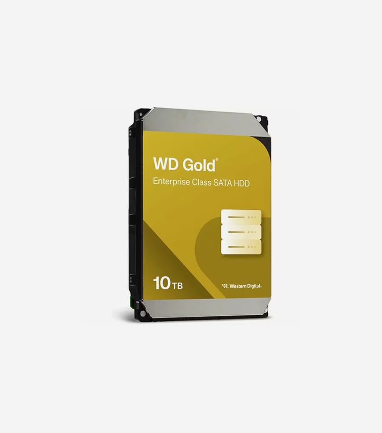 Western Digital Gold WD102KRYZ 10 TB Hard Drive - 3.5" Internal - SATA (SATA/600) - Server, Storage System Device Supported - 7200rpm - 512e Format - 5 Year Warranty