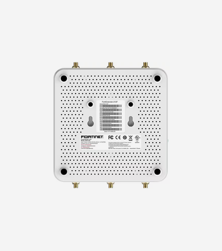 Fortinet FortiExtender FEX-212F 2 SIM Ethernet, Cellular Wireless Router - 4G - HSPA+, LTE, UMTS - Quad Band - 6 x Antenna(6 x External) - 4 x Network Port - 1 x Broadband Port - USB - PoE Ports - Gigabit Ethernet - Desktop, Wall Mountable