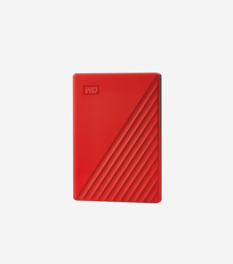 WD My Passport WDBYVG0020BRD-WESN 2 TB Portable Hard Drive - External - Red - USB 3.0 - 256-bit Encryption Standard - 3 Year Warranty - Retail