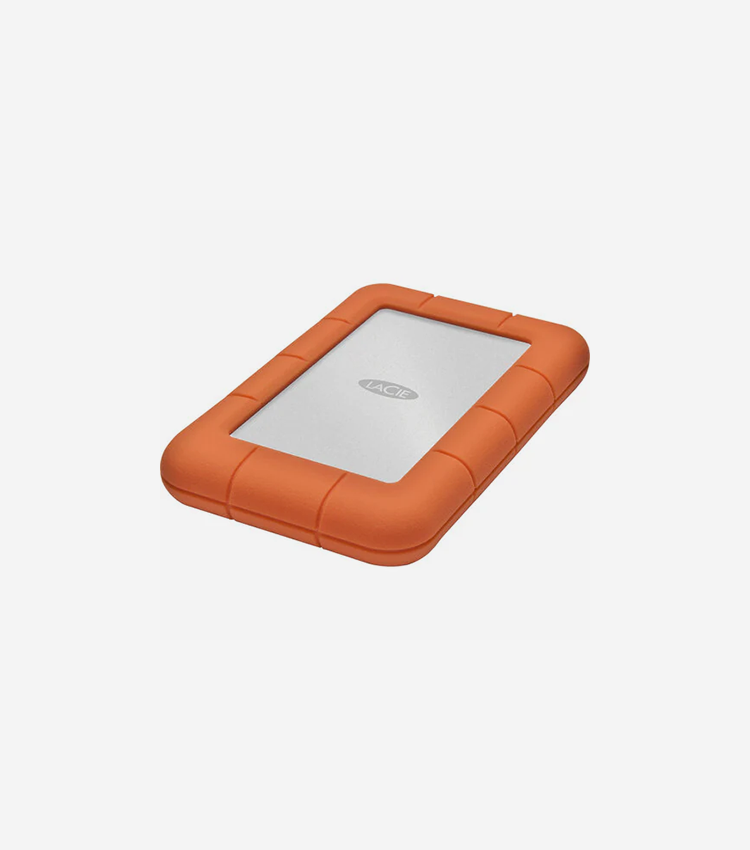 LaCie Rugged Mini 301558 1 TB Portable Hard Drive - 2.5" External - Orange, Silver - USB 3.0 - 5400rpm - 2 Year Warranty - 1 Pack