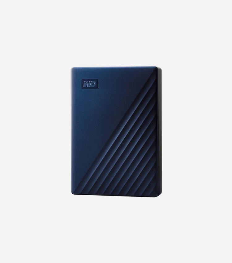 WD My Passport for Mac WDBA2F0050BBL 5 TB Portable Hard Drive - External - Midnight Blue - USB 3.2 - 256-bit Encryption Standard - 3 Year Warranty