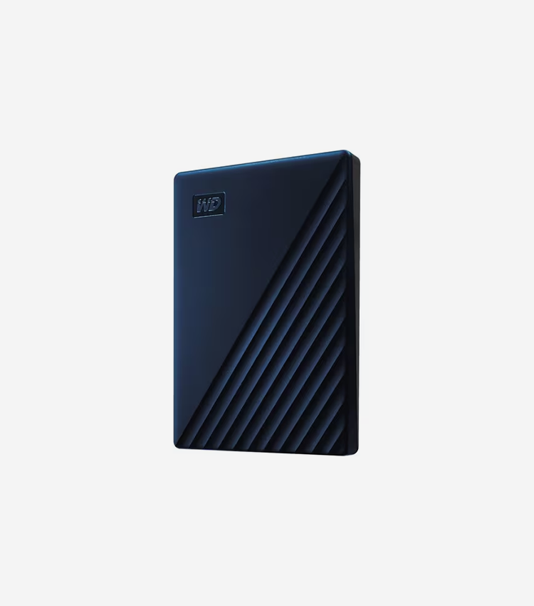 WD My Passport for Mac WDBA2F0050BBL 5 TB Portable Hard Drive - External - Midnight Blue - USB 3.2 - 256-bit Encryption Standard - 3 Year Warranty