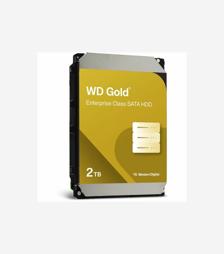 Western Digital Gold WD2005FBYZ 2 TB Hard Drive - 3.5" Internal - SATA (SATA/600) - Server, Storage System Device Supported - 7200rpm - 512n Format - 5 Year Warranty