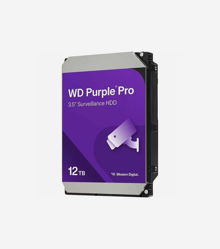 WD Purple Pro WD122PURP 12 TB Hard Drive - 3.5" Internal - SATA (SATA/600) - Conventional Magnetic Recording (CMR) Method - Server, Camera, NAS, Cloud Storage, Video Recorder Device Supported - 7200rpm - 550 TB TBW