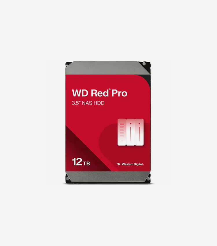 Western Digital Red Pro WD121KFBX 12 TB Hard Drive - 3.5" Internal - SATA (SATA/600) - Conventional Magnetic Recording (CMR) Method - Storage System, Desktop PC Device Supported - 7200rpm - 5 Year Warranty