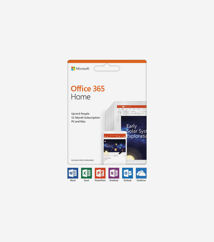 Microsoft Office 365 Home - Subscription License - Up to 6 User, Up to 6 PC/Mac - 1 Year - Available via Electronic - PC, Intel-based Mac