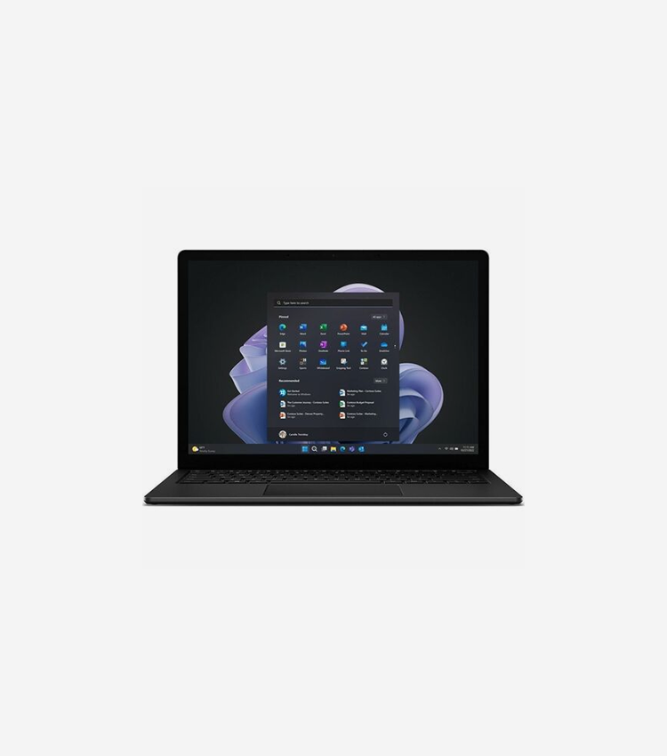 Microsoft Surface Laptop 5 13.5" Touchscreen Notebook - Intel Core i7 12th Gen i7-1265U - Intel Evo Platform - 16 GB - 512 GB SSD - Matte Black - Intel Chip - 2256 x 1504 - Windows 10 Pro - Intel Iris Xe Graphics - PixelSense - Front Camera/Webcam - 18 Hours Battery Run Time - IEEE 802.11ax Wireless LAN Standard