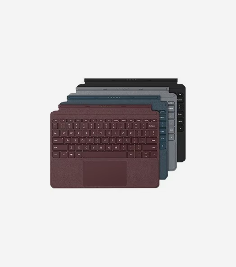 Microsoft Type Cover Keyboard/Cover Case Microsoft Surface Go 2, Surface Go Tablet - Black - Stain Resistant - MicroFiber Body - 7.48" (189.99 mm) Height x 9.76" (247.90 mm) Width x 0.18" (4.57 mm) Depth