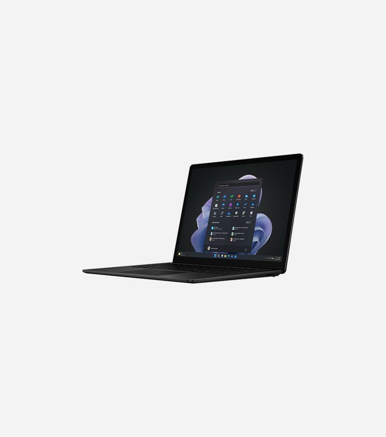 Microsoft Surface Laptop 5 13.5" Touchscreen Notebook - Intel Core i7 12th Gen i7-1255U - Intel Evo Platform - 16 GB - 512 GB SSD - English, French Keyboard - Matte Black - Intel Chip - 2256 x 1504 - Windows 11 Pro - Intel Iris Xe Graphics - PixelSense - Front Camera/Webcam - 18 Hours Battery Run Time - IEEE 802.11ax Wireless LAN Standard