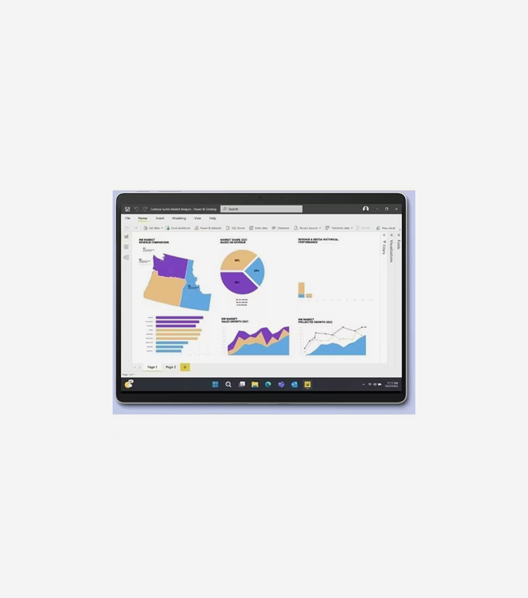 Microsoft Surface Pro 9 Tablet - 13" (330.20 mm) - 8 GB - 512 GB SSD - Windows 11 Pro 64-bit - Graphite - Core i5 12th Gen Deca-core (10 Core) i5-1245U - 2880 x 1920 - PixelSense Display - 15.50 Hours Maximum Battery Run Time