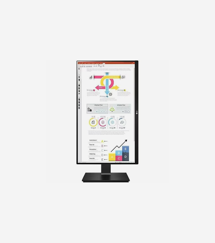 LG 24BP75Q-B 24" Class WQHD LCD Monitor - 16:9 - Black - 24" Viewable - In-plane Switching (IPS) Technology - 2560 x 1440 - HDMI - DisplayPort