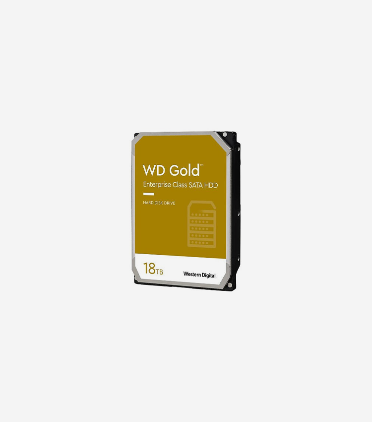 Western Digital Gold WD181KRYZ 18 TB Hard Drive - 3.5" Internal - SATA (SATA/600) - Server, Storage System Device Supported - 7200rpm - 512e Format - 5 Year Warranty