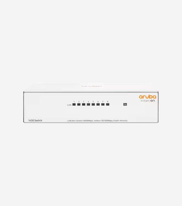 Hpe Instant On 1430 8g Switch - 8 Ports - Gigabit Ethernet - 10/100/1000base-t - 2 Layer Supported - 12 W Power Consumption - Twisted Pair - Table Top, Wall Mountable, Surface Mount, Under Table - Lifetime Limited Warranty