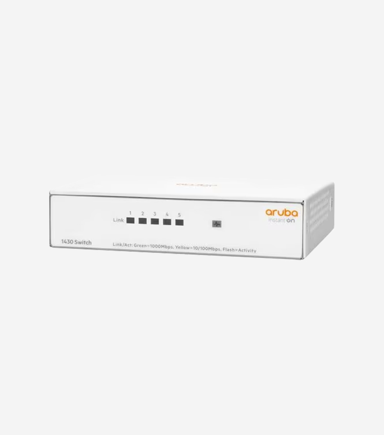 Hpe Instant On 1430 5g Switch - 5 Ports - Gigabit Ethernet - 100base-tx, 10/100/1000base-t - 2 Layer Supported - Twisted Pair, Optical Fiber - Table Top, Under Table, Wall Mountable - Lifetime Limited Warranty