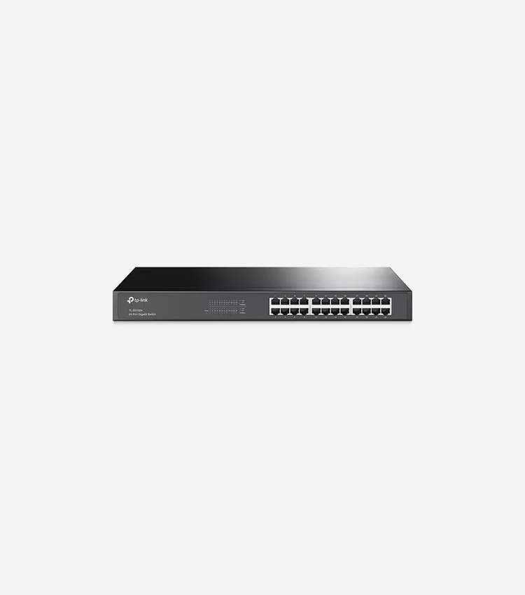 TP-Link TL-SG1024 24-Port Gigabit Switch - 24 Ports - Gigabit Ethernet - 10/100/1000Base-T - 2 Layer Supported - 13.60 W Power Consumption - Twisted Pair - Rack-mountable, Desktop - 3 Year Limited Warranty