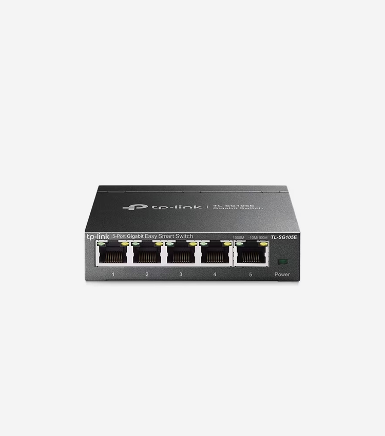 TP-Link 5-Port Gigabit Easy Smart Switch - 5 Ports - Manageable - Gigabit Ethernet - 10/100/1000Base-T - 2 Layer Supported - 2.70 W Power Consumption - Twisted Pair - Desktop - 3 Year Limited Warranty