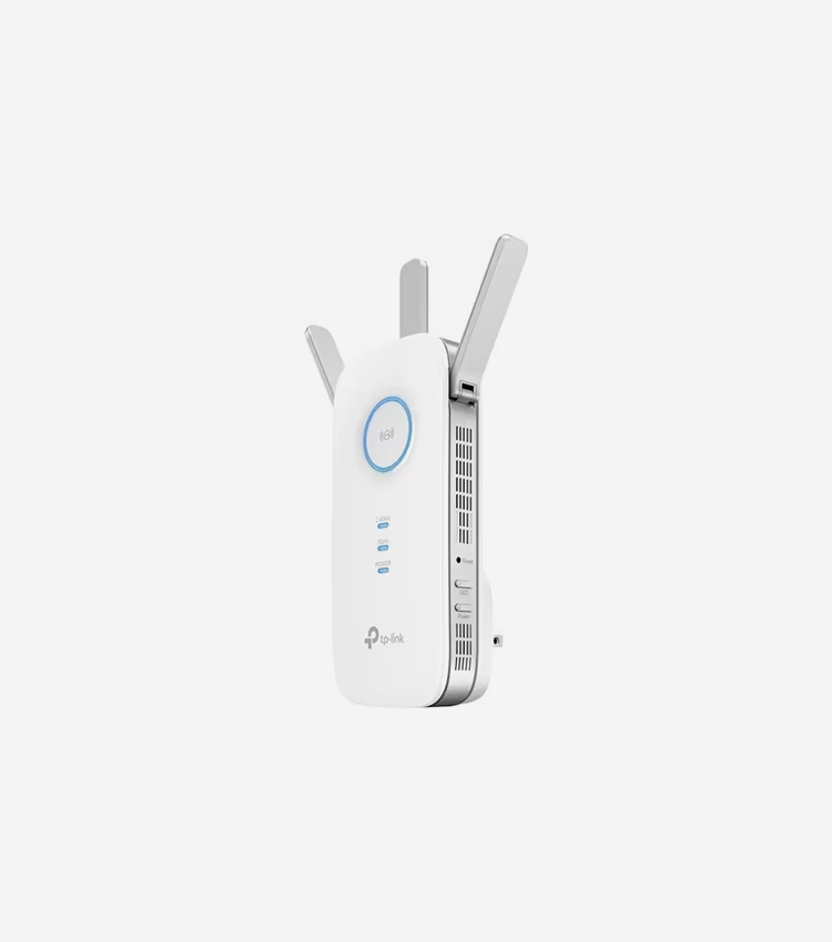 TP-Link RE450 IEEE 802.11ac 1.71 Gbit/s Wireless Range Extender - 2.40 GHz, 5 GHz - 3 x External Antenna(s) - External - 1 x Network (RJ-45) - Ethernet, Fast Ethernet, Gigabit Ethernet - 9 W - Wall Mountable