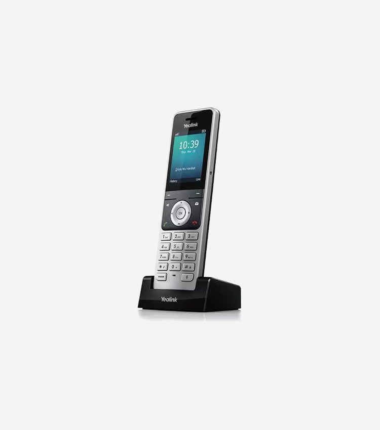 Yealink W56H Handset - Cordless - DECT - 100 Phone Book/Directory Memory - 2.4" Screen Size - USB - Headset Port - 1 Day Battery Talk Time - Black