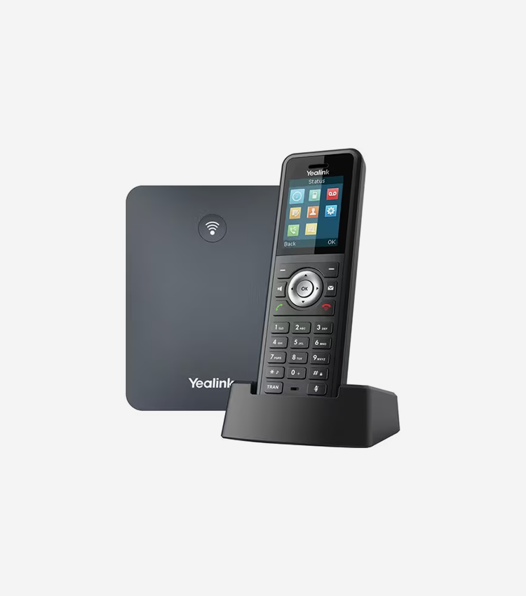 Yealink W79P IP Phone - Cordless - Corded - DECT - Wall Mountable, Desktop - Black, Classic Gray - VoIP - 1 x Network (RJ-45)