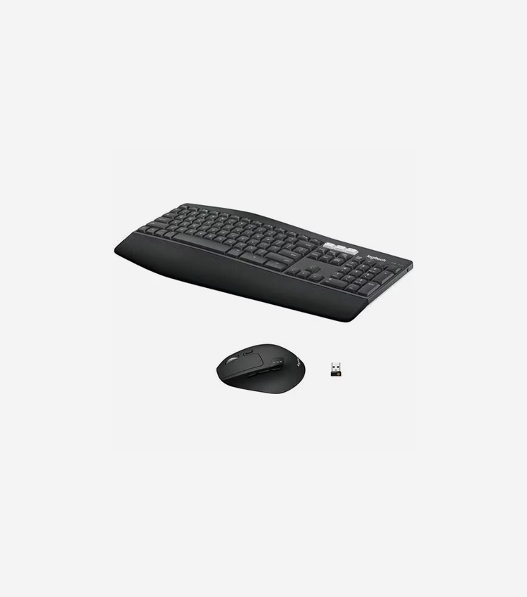 Logitech® MK850 Performance Wireless Keyboard and Mouse Combo - USB Wireless Bluetooth/RF Keyboard - USB Wireless Bluetooth/RF Mouse - Optical - 1000 dpi - Scroll Wheel - AAA, AA - Compatible with Desktop Computer, Smartphone, Notebook, Tablet for PC, Mac - 1 Each