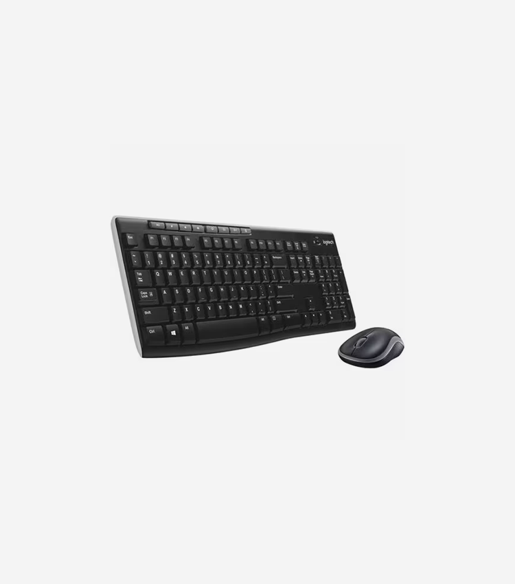 Logitech MK270 Wireless Keyboard and Mouse Combo for Windows, 2.4 GHz Wireless, Compact Mouse, 8 Multimedia and Shortcut Keys, 2-Year Battery Life, for PC, Laptop - USB Wireless RF 2.40 GHz Keyboard - English - Black - USB Wireless RF Mouse - Optical - Scroll Wheel - Black - Multimedia, Internet Key, Email, Play/Pause, Volume Control, On/Off Switch Hot Key(s) - AA, AAA for PC - Retail - 1 Each