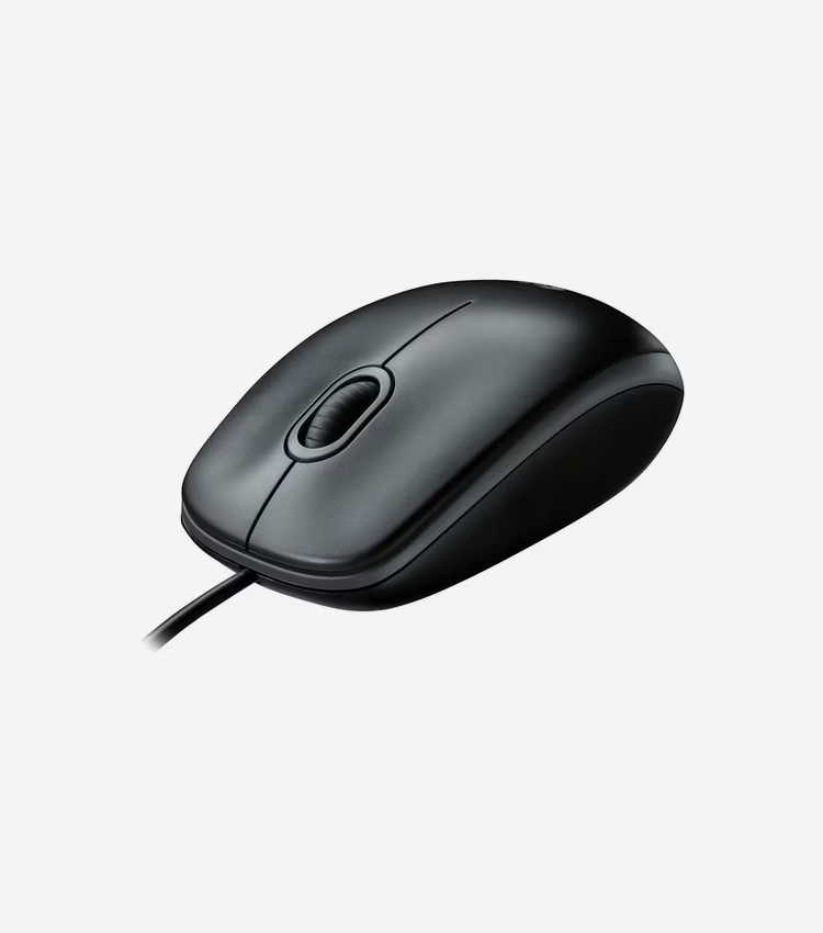 Logitech B100 Optical USB Mouse - Optical - Cable - Black - 1 Each - USB - 800 dpi - Scroll Wheel - 3 Button(s) - Symmetrical