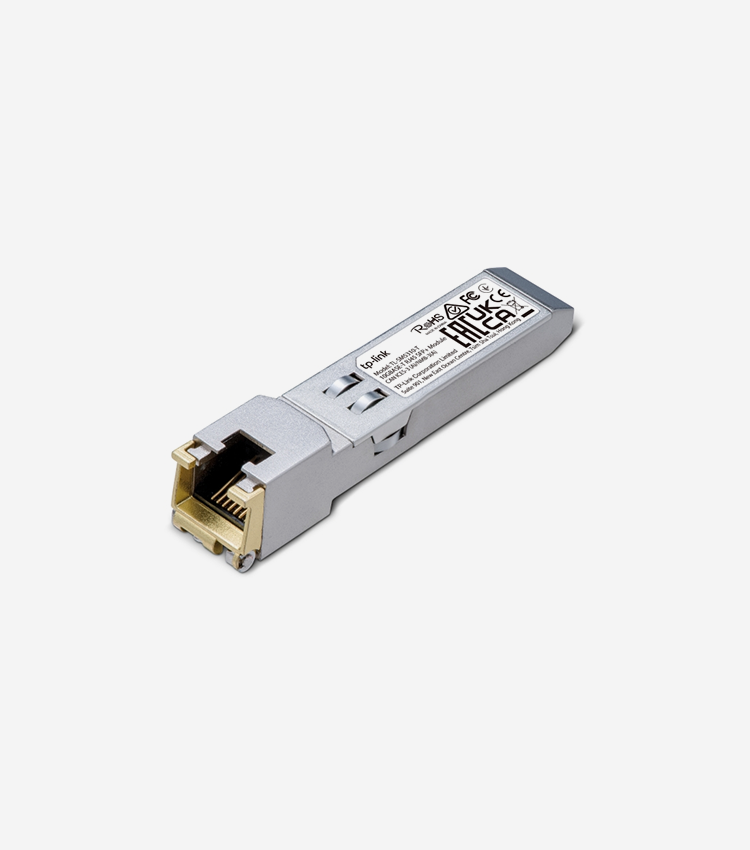 Omada 10GBASET RJ45 SFP+ ModuleSPEC: 10Gbps RJ45 Copper Transceiver, Plug and Play with SFP+ Slot, Support DDM Temperature and Voltage, Up to 30 m Distance Cat6a or above