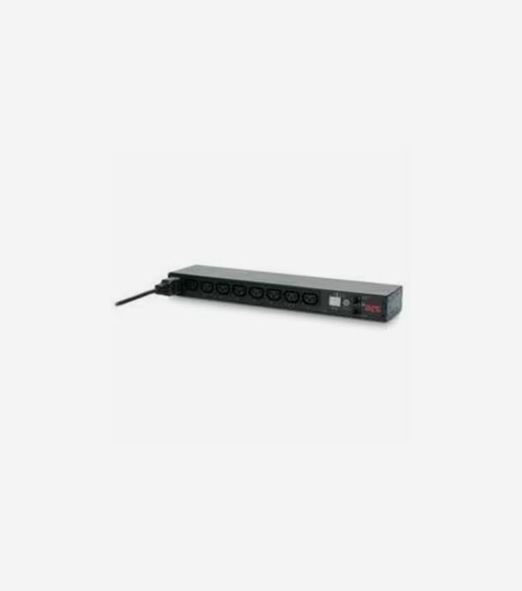 APC by Schneider Electric Rack PDU, Switched, 1U, 16A, 208/230V, (8)C13 - Switched - IEC 60320 C20 - 200 V, 208 V, 230 V - 8.2 ft (2.50 m) Cord Length - 1U - Rack-mountable