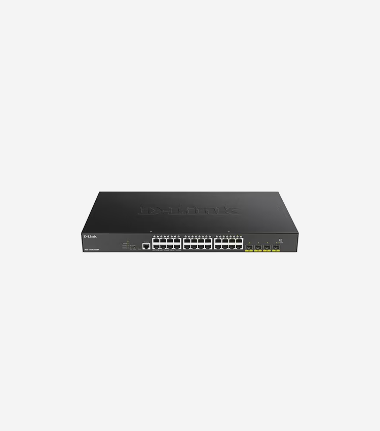 D-Link 28-Port 10-Gigabit Smart Managed PoE Switch - 28 Ports - Manageable - Gigabit Ethernet, 10 Gigabit Ethernet - 1000Base-T, 10GBase-X - 3 Layer Supported - Modular - Twisted Pair, Optical Fiber