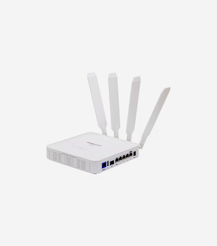 Fortinet FortiExtender FEX-511F 2 SIM Ethernet, Cellular Wireless Router - 5G - HSPA+, LTE, UMTS - Quad Band - 4 x Antenna - 4 x Network Port - 1 x Broadband Port - USB - PoE Ports - Gigabit Ethernet - Desktop, Wall Mountable