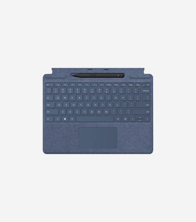 Microsoft Surface Pro Keyboard with Surface Slim Pen 2 - Touchpad - Blue - English - Pro 9/8/X