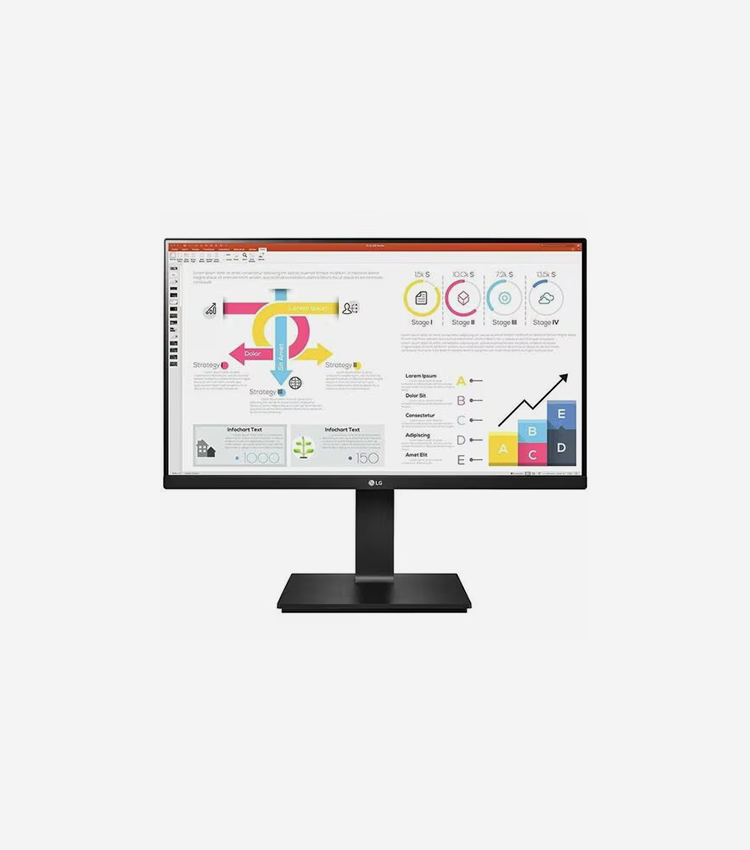 LG 24BP75Q-B 24" Class WQHD LCD Monitor - 16:9 - Black - 24" Viewable - In-plane Switching (IPS) Technology - 2560 x 1440 - HDMI - DisplayPort