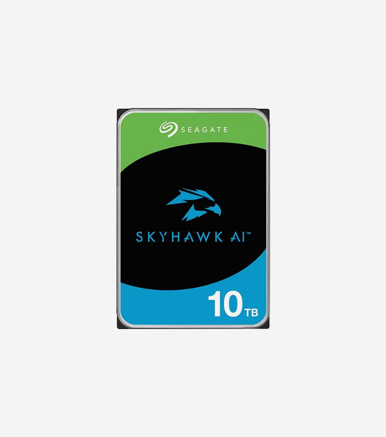 Seagate SkyHawk AI ST10000VE001 10 TB Hard Drive - 3.5" Internal - SATA (SATA/600) - Conventional Magnetic Recording (CMR) Method - Network Video Recorder Device Supported - 5 Year Warranty