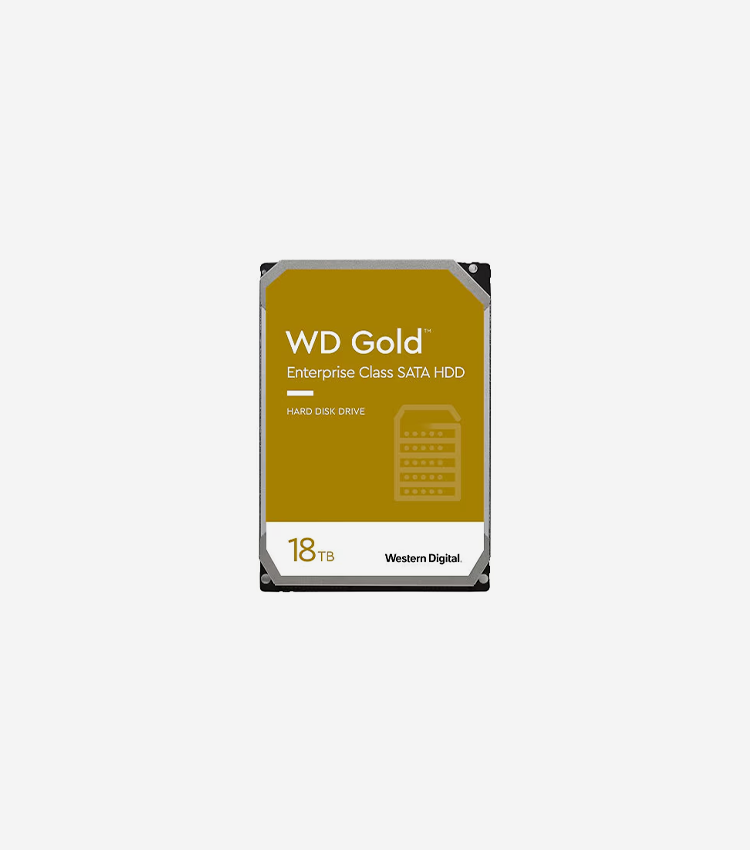 Western Digital Gold WD181KRYZ 18 TB Hard Drive - 3.5" Internal - SATA (SATA/600) - Server, Storage System Device Supported - 7200rpm - 512e Format - 5 Year Warranty